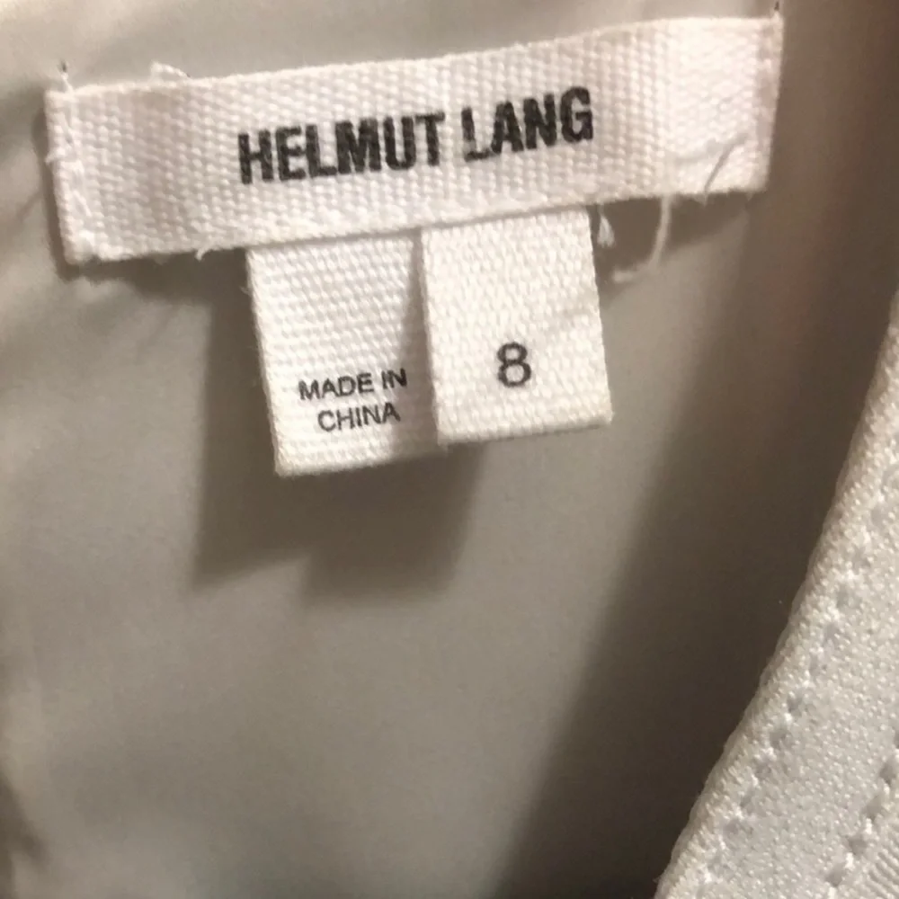 HELMUT LANG Light Grey Mesh Accent Back Cutout Dress - Picture 5 of 5